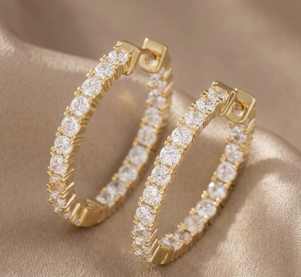 Dazzled CZ Hoops