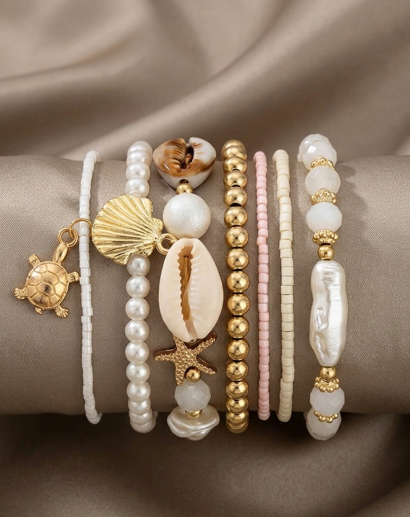 Boho Beach Layered Bracelet Set