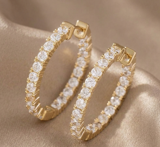 Dazzled CZ Hoops